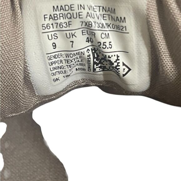 Converse Sneaker Womens 9 All Star Low Top Gray Material Punk Retro 90's Grunge - Picture 11 of 14